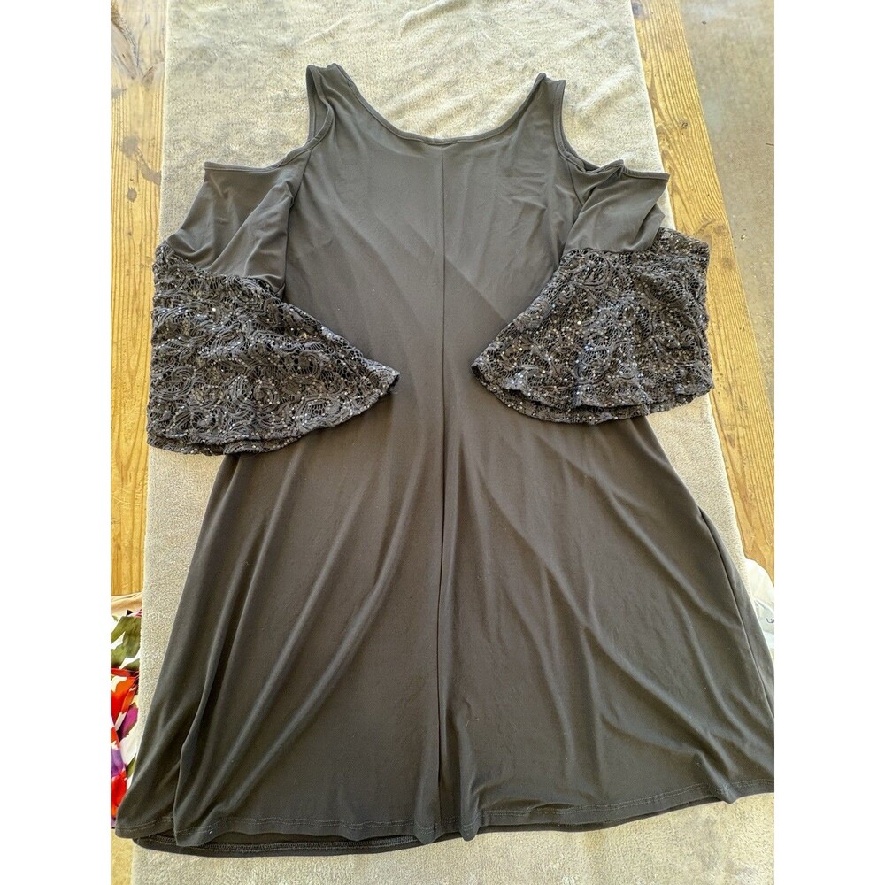 R&M Richards Dress 😁Womens 18w Lace Sequin Bell Sleeve Whimsigoth Witchy Goth